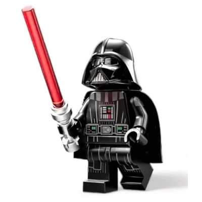 Afbeelding van LEGO Star Wars Darth Vader figuur met lichtzwaard en extra zwarte cape