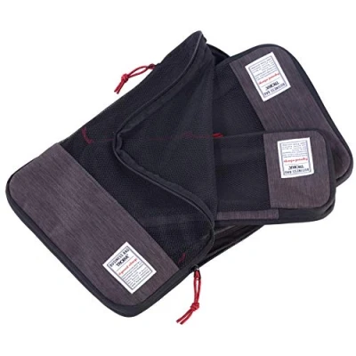 Afbeelding van Troika Business packing cubes Reiscompressie tassen antraciet/zwart