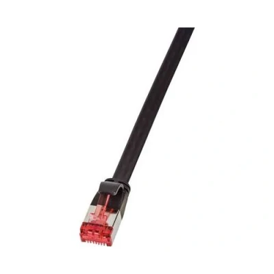 Image de LogiLink CF2023S RJ45 câble réseau patch CAT 6 U/FTP 0.50 m noir contacts dorés