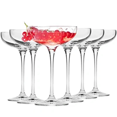 Afbeelding van KROSNO Champagne Schotel Coupe Glazen Set van 6 500 ml Harmony Collectie Perfect voor Thuis, Restaurants en Feesten Vaatwasser Veilig
