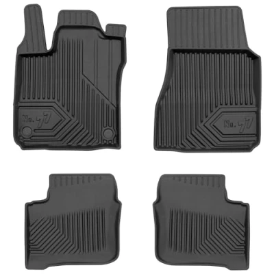 Afbeelding van M MOTOS Rubberen vloermat voor Renault Twingo III vanaf 2014. Verbeter je reiscomfort met de zwarte antislip mat Auto nr. 77 automat alle weersomstandigheden, bescherming tegen vuil
