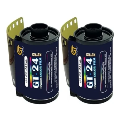 Afbeelding van GT Photo Pellicule Couleur GT24FILM 35mm Lot de 2 Films 24 Poses Idéal pour Photographie, Développement et Impression Qualité