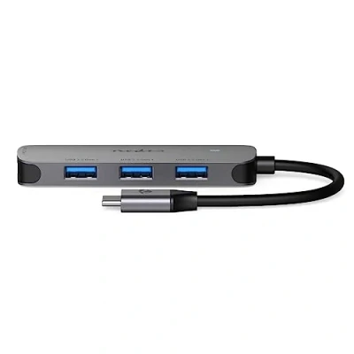 Afbeelding van Nedis USB Hub CCGB64220GY01 Grijs Grey / 0.10 m