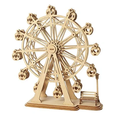 Afbeelding van Rolife Grote 3D puzzel van hout, bouwmodelset, speelgoedsets met groot wiel voor kinderen en volwassenen