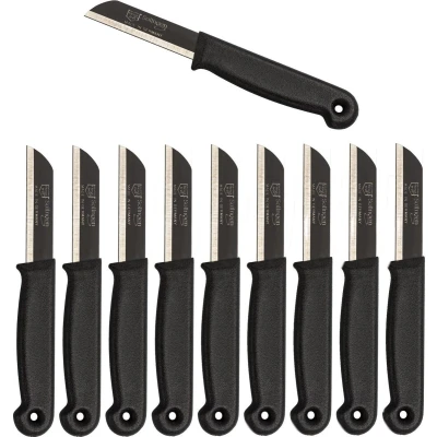 Afbeelding van Solingen Schilmesje RVS Glad 16 cm met &quot;Blade Cover&quot; Zwart 500 Stuks