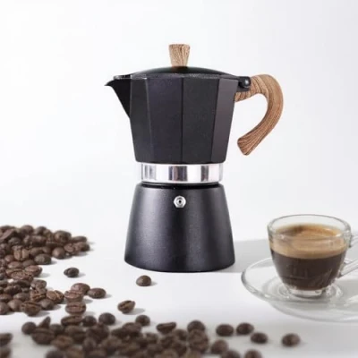 Afbeelding van AIFUSI Italiaans mokka koffiezetapparaat 6 kopjes/283,5 g espressomachine voor camping Italiaanse handmatige Cubaanse koffiemachine Greca percolator