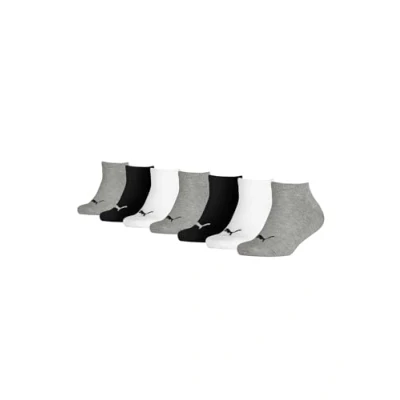 Afbeelding van PUMA KIDS INVISIBLE Lot de 7 paires chaussettes sport unisexes pour filles et garçons, Gris/blanc/noir, 31 36