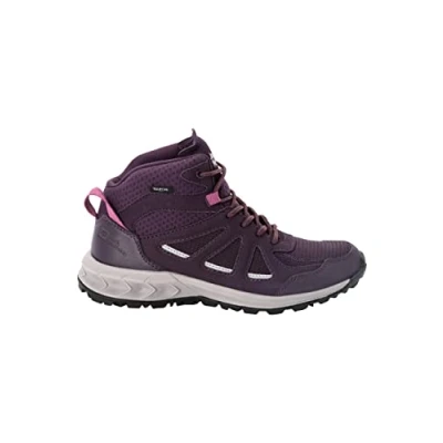 Afbeelding van Jack Wolfskin Woodland 2 Texapore MID Outdoorschoenen Purple phantom, Dames, Maat: 38, phantom Kunststof
