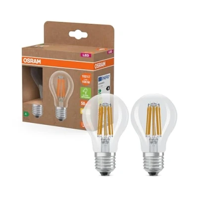 Afbeelding van OSRAM 4099854253706 LED lamp Energielabel A (A G) E27 Peer 7.2 W = 100 Warmwit (Ø x h) 60 mm 2 stuk(s)