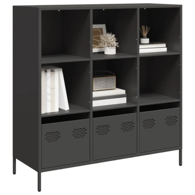 Afbeelding van Hoge kast 101,5x39x103,5 cm staal zwart
