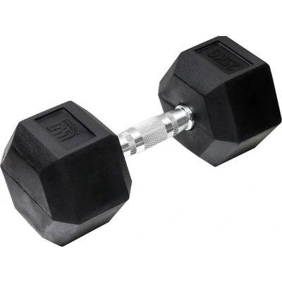 Afbeelding van Orange Gym Hex Dumbbell Black 25 kg