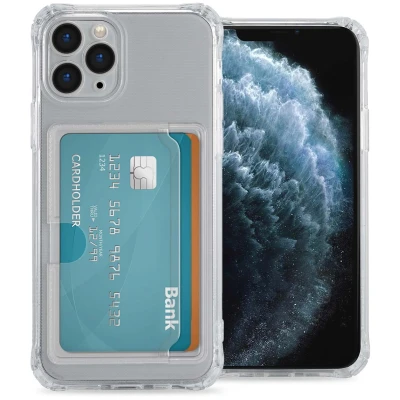Afbeelding van iMoshion Hoesje Geschikt voor iPhone 11 Pro met Pasjeshouder Softcase Backcover pashouder 3.0 Transparant
