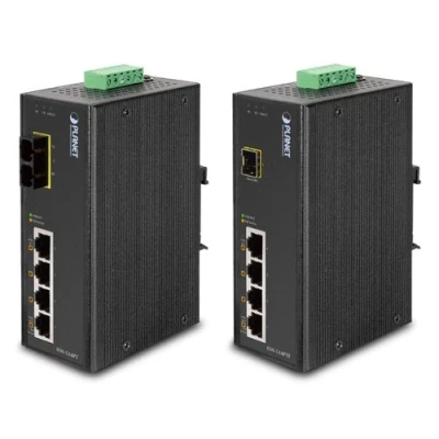 Afbeelding van PLANET ISW 514PTF netwerk switch Unmanaged Fast Ethernet (10/100) Power over (PoE) Blauw
