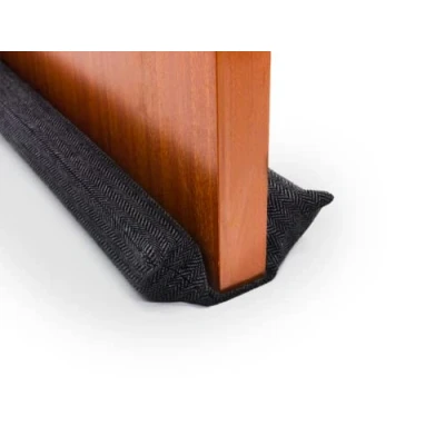 Afbeelding van Onderkant van isolerende stof voor deuren en ramen, dubbel deurdeken, herbruikbaar wasbaar, geluidsisolatie, kou, wind, licht, stof, pollen, insecten. Verstelbaar 80 90 cm.
