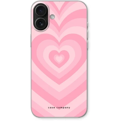 Afbeelding van Case Company® hoesje geschikt voor iPhone 16 Plus Hart Roos Soft Cover Telefoonhoesje Bescherming aan alle Kanten en Schermrand