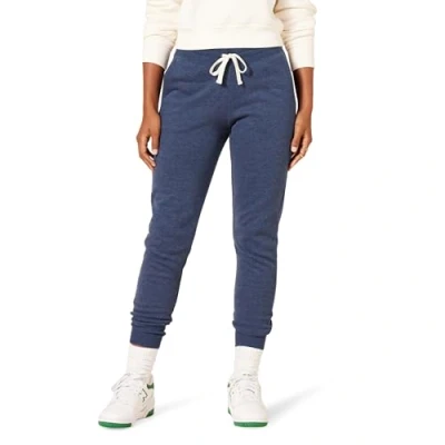 Image de Amazon Essentials Pantalon de jogging en polaire pour femme (disponible grande taille), bleu marine chiné, taille G