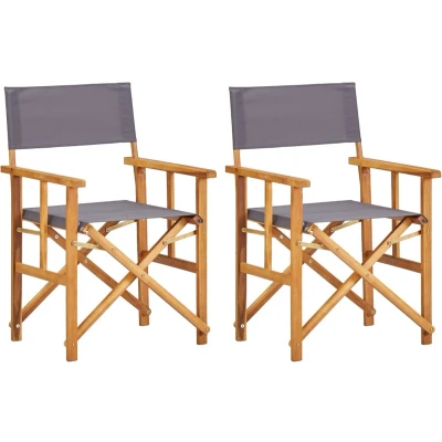 Afbeelding van Regisseursstoelen 2 st massief acaciahout