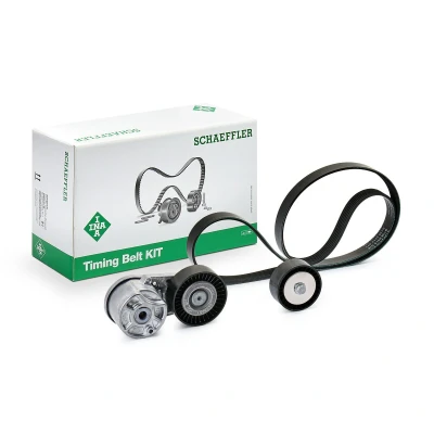 Afbeelding van INA 529 0549 10 Poly V riem set Generatorvrijloop controleren en indien nodig vervangen FORD: Transit Custom V362 Van, Minibus