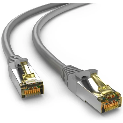 Afbeelding van LogiLink CQ3042S RJ45 Netwerkkabel, patchkabel CAT 6A S/FTP 1.50 m Grijs Vlambestendig, Snagless 1 stuk(s)