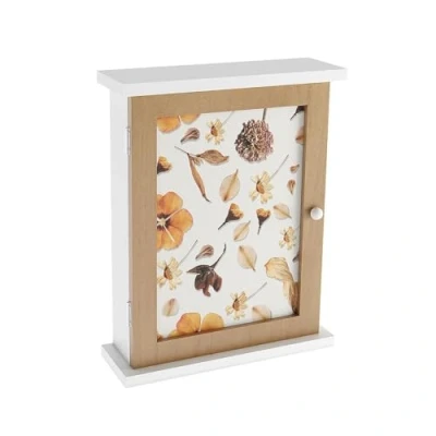 Afbeelding van Sleutelkastje Versa Bloemblaadjes Hout MDF 6,5 x 26 20 cm