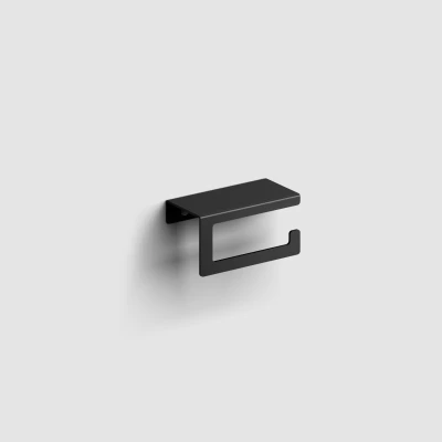 Afbeelding van Clou Fold toiletrolhouder zonder klep gebogen model mat zwart