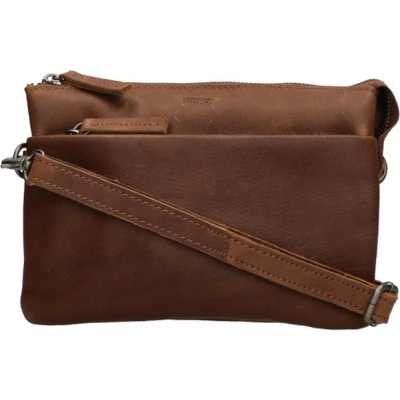 Afbeelding van DSTRCT Kleine Crossbodytas / Schoudertas Dames Leer Preston Park Cognac