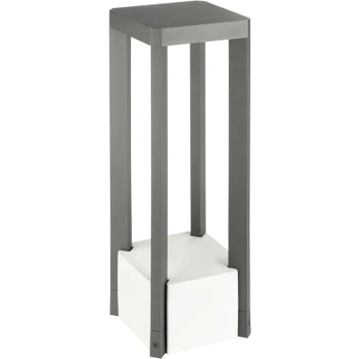 Afbeelding van Lucande LED buitenlamp 1licht aluminium, kunststof H: 42 cm donkergrijs (RAL 840 M) Inclusief lichtbron
