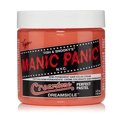 Image de Manic Panic Dreamsicle Pastel Classic Crème, teinture capillaire semi permanente orange vegan et respectueuse des animaux, 118 ml