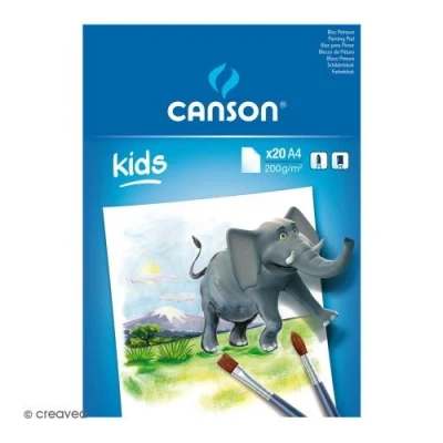 Image de Bloc Peinture Canson kids A4 20 feuilles