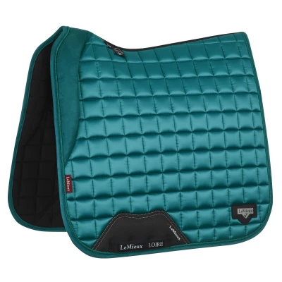 Image de LeMieux Tapis de Selle Loire Memory Satin Square Dressage Peacock Green L (Full)