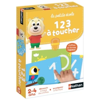 Afbeelding van Nathan La Petite school 1 2 3 om aan te raken ontdek de cijfertekening, je voorbereiden educatief spel set met 6 progressieve spellen voor kinderen van tot 4 jaar