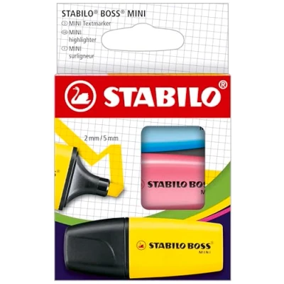 Afbeelding van STABILO BOSS MINI markeerstift etui 3 kleuren