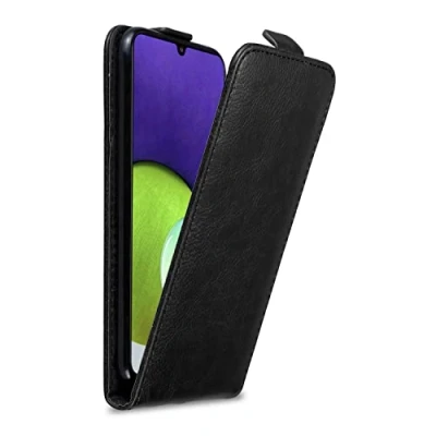 Afbeelding van Cadorabo Hoesje geschikt voor Samsung Galaxy A22 4G / M22 M32 in ZWARTE NACHT Beschermhoes flip design Case Cover met magnetische sluiting