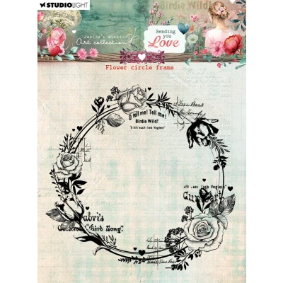 Afbeelding van Flower Circle Frame Sending You Love nr.796
