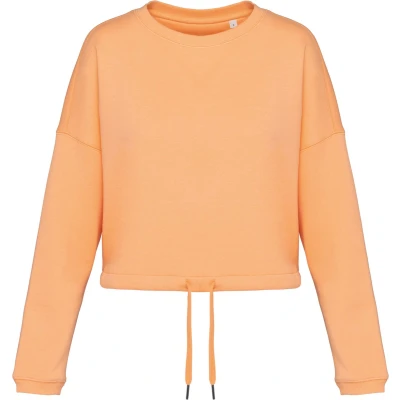 Afbeelding van Native Spirit Ecologische cropped damessweater met ronde hals NS429 Apricot