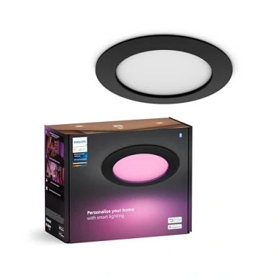 Image de Philips Hue Spot Encastré Slim White and Color 170 mm Noir