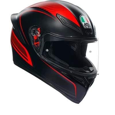 Afbeelding van AGV Helm K1 S E2206 WARMUP MATT zwart/rood