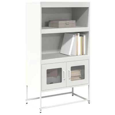 Afbeelding van vidaXL Hoge kast 68x39x123 cm staal wit