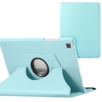 Afbeelding van iMoshion Tablet Hoes Geschikt voor Samsung Galaxy Tab S6 Lite (2022) / 360 Draaibare Bookcase Turquoise /Turquoise