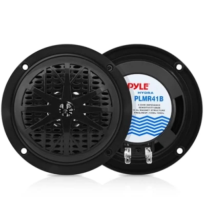 Afbeelding van 1 paar Pyle 4 inch dubbele conische waterdichte luidsprekers/luidsprekers.