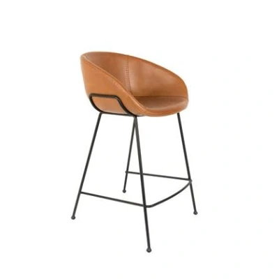 Afbeelding van Zuiver Feston Barkruk 65 cm Bruin Set van 2