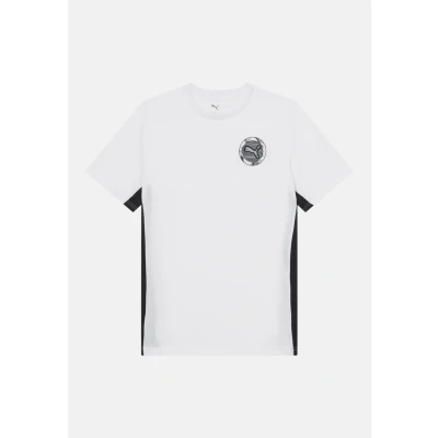 Afbeelding van Puma Active Sports Small Graphic TEE Unisex Sport Tshirt voor kinderen, Maat: 128, white