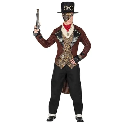 Afbeelding van Widmann Steampunk Kostuum Heer Van Stand Man Bruin XL Carnavalskleding Verkleedkleding