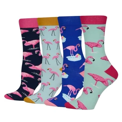 Afbeelding van Cansok Sokken Dames, A Flamingo
