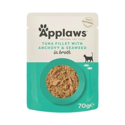 Afbeelding van 12x70g Tonijn met Ansjovis Applaws Kattenvoer
