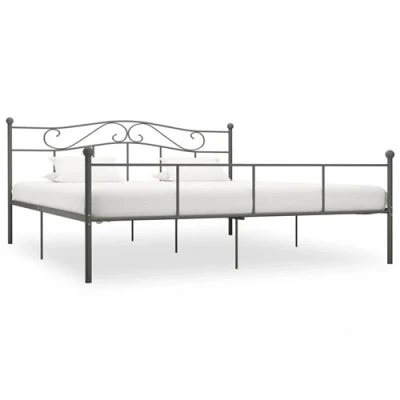 Afbeelding van Bedframe metaal grijs 180x200 cm