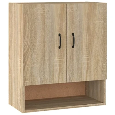 Afbeelding van Wandkast 60x31x70 cm bewerkt hout sonoma eikenkleurig