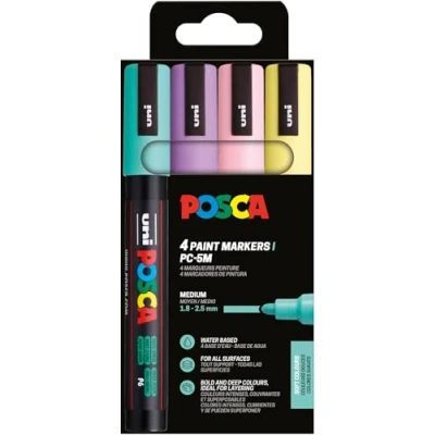Afbeelding van Uni Posca Markers PC 5M Set Pastel 8st