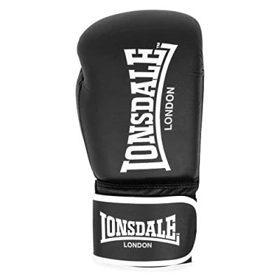 Afbeelding van Lonsdale Ashdon Leer Kunstmatige Bokshandschoenen Zwart 10 oz