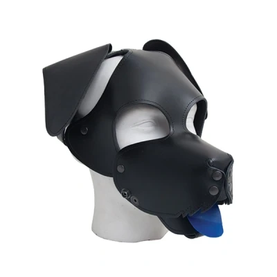 Afbeelding van Leren Floppy Dog Masker Mister B Zwart